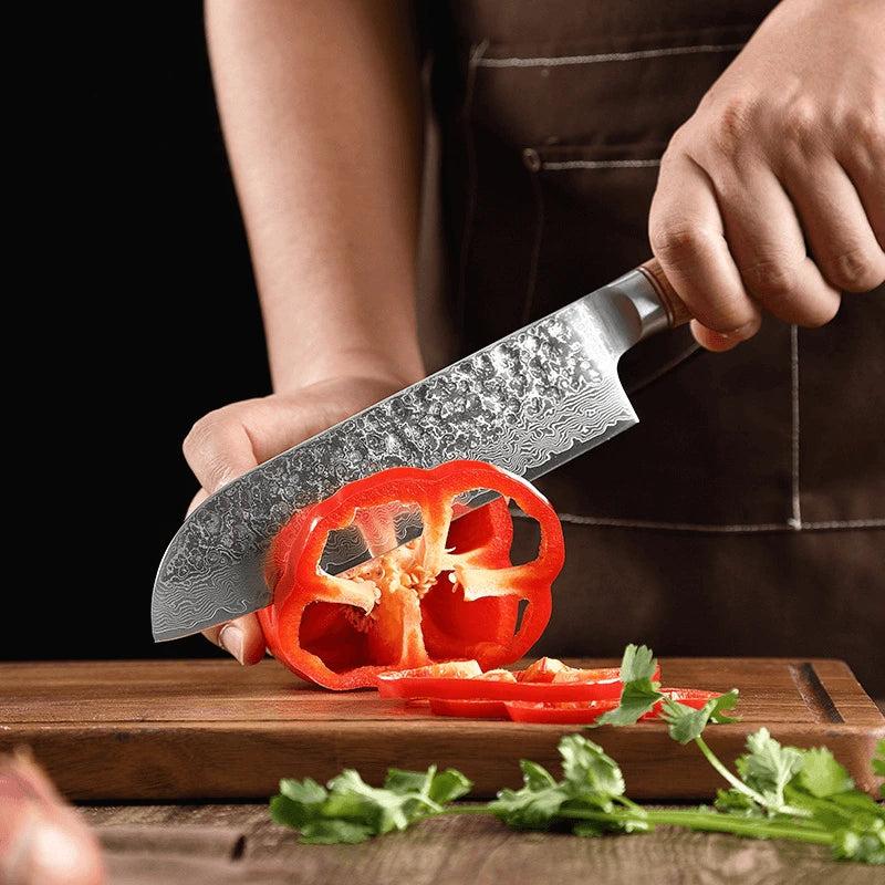 Damascus Steel 7" Santoku Knife