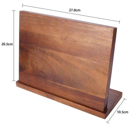 Acacia Wood Magnetic Knife Block