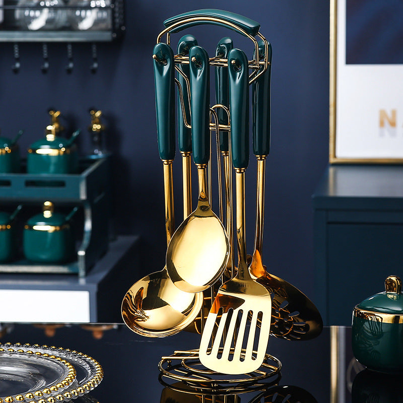 7-Piece Gold Plated Kitchen Utensil Set