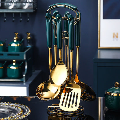 7-Piece Gold Plated Kitchen Utensil Set