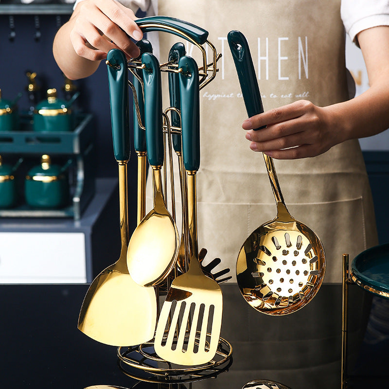 7-Piece Gold Plated Kitchen Utensil Set