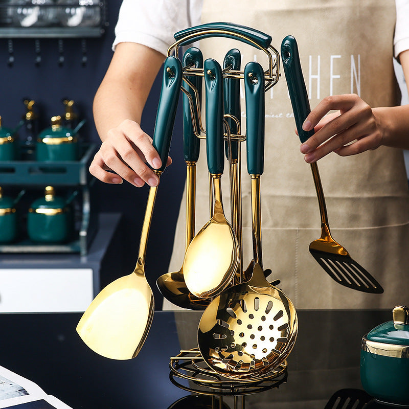 7-Piece Gold Plated Kitchen Utensil Set