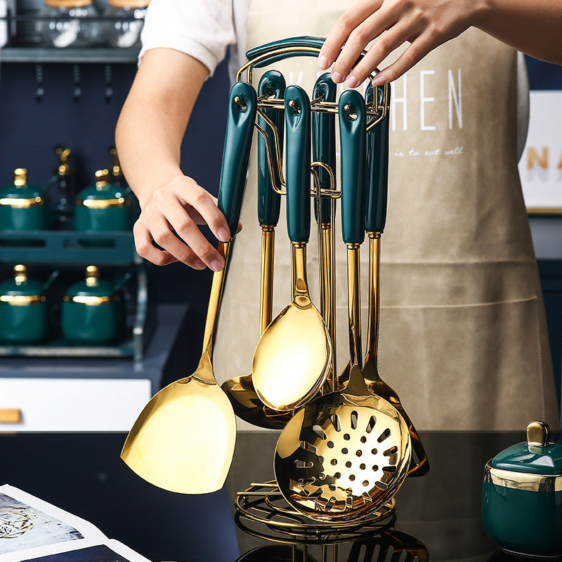 7-Piece Gold Plated Kitchen Utensil Set