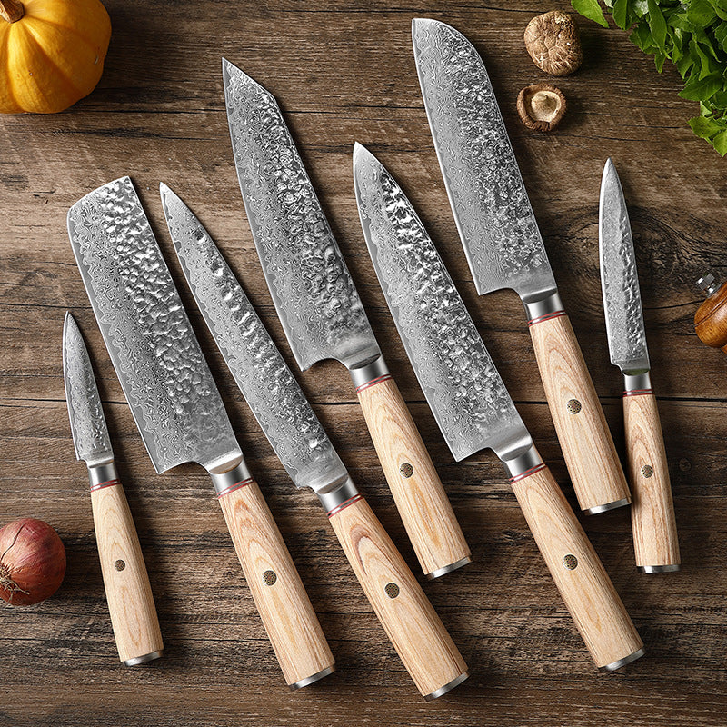 7-Piece Master Chef Damascus Steel Knife Bundle