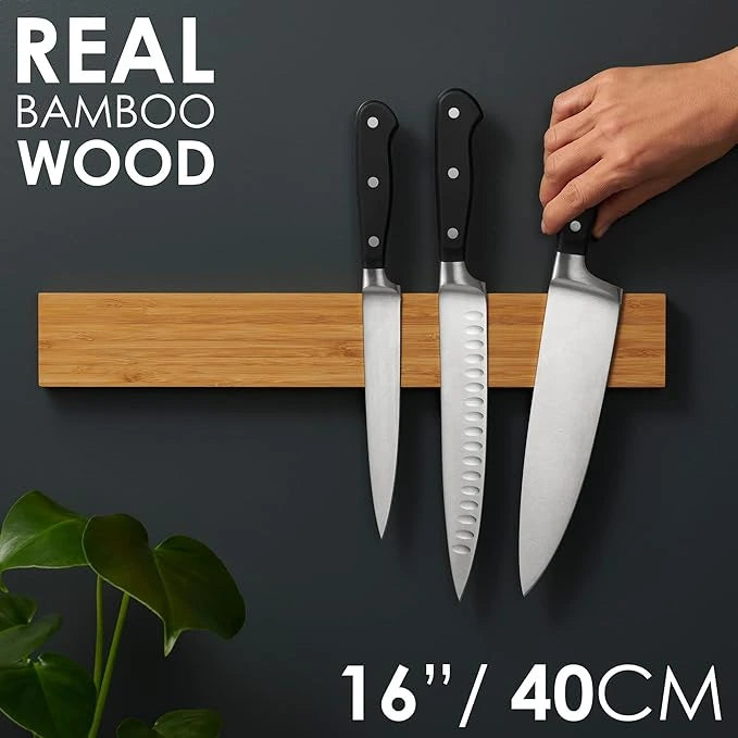 Magnetic Knife Bar | Bamboo Wood
