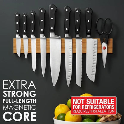 Magnetic Knife Bar | Bamboo Wood