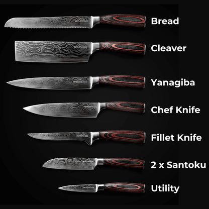 Woodsman Series Master Chef Knife Set