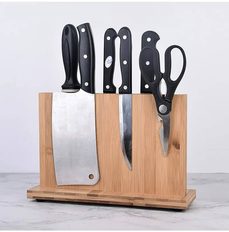 Wooden Dual Sided Magnetic Knife Block