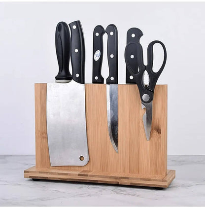 Wooden Dual Sided Magnetic Knife Block