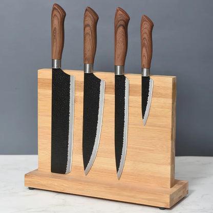 Wooden Dual Sided Magnetic Knife Block