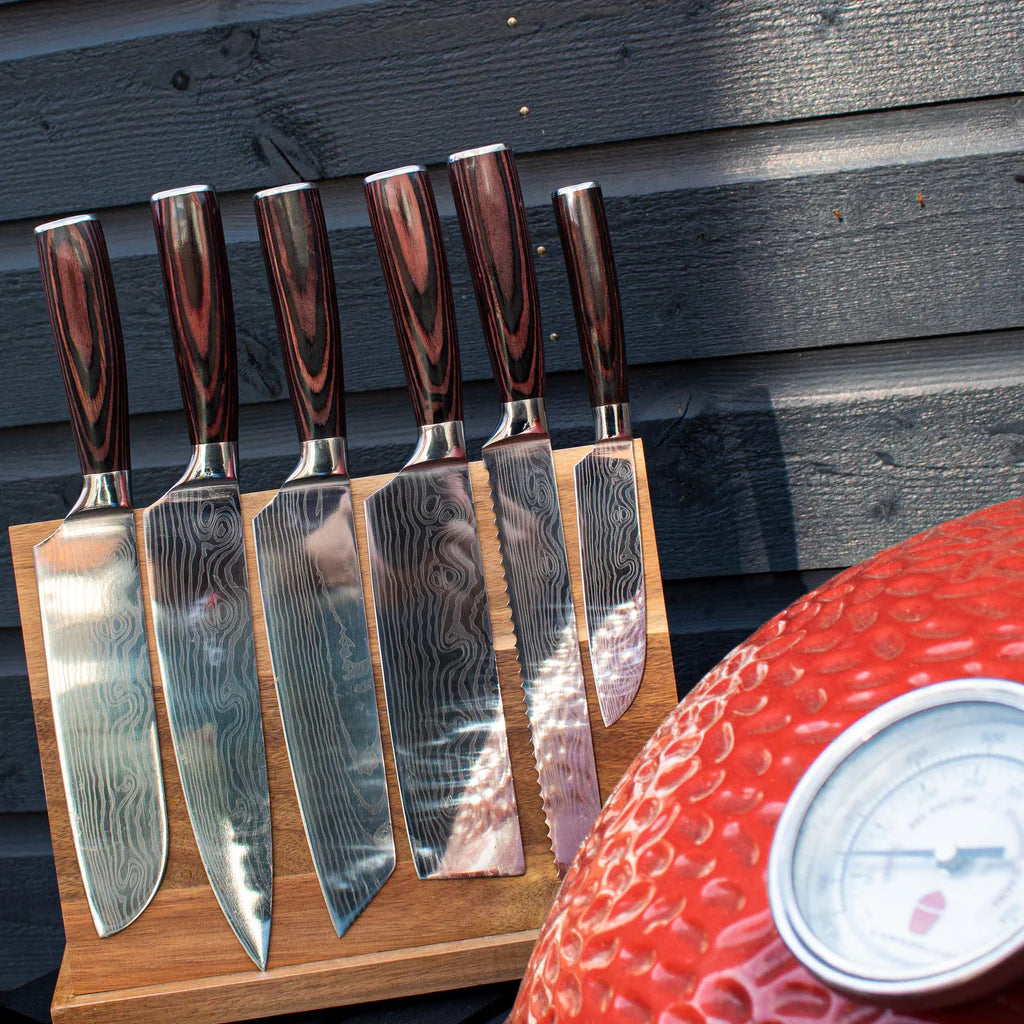 Wooden Dual Sided Magnetic Knife Block